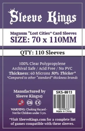 SLEEVE KINGS MAGNUM LOST CITIES CARD SLEEVES (70X110MM)