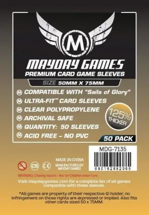 PREMIUM CUSTOM CARD SLEEVES 50 X 75 MM MAYDAY GAMES